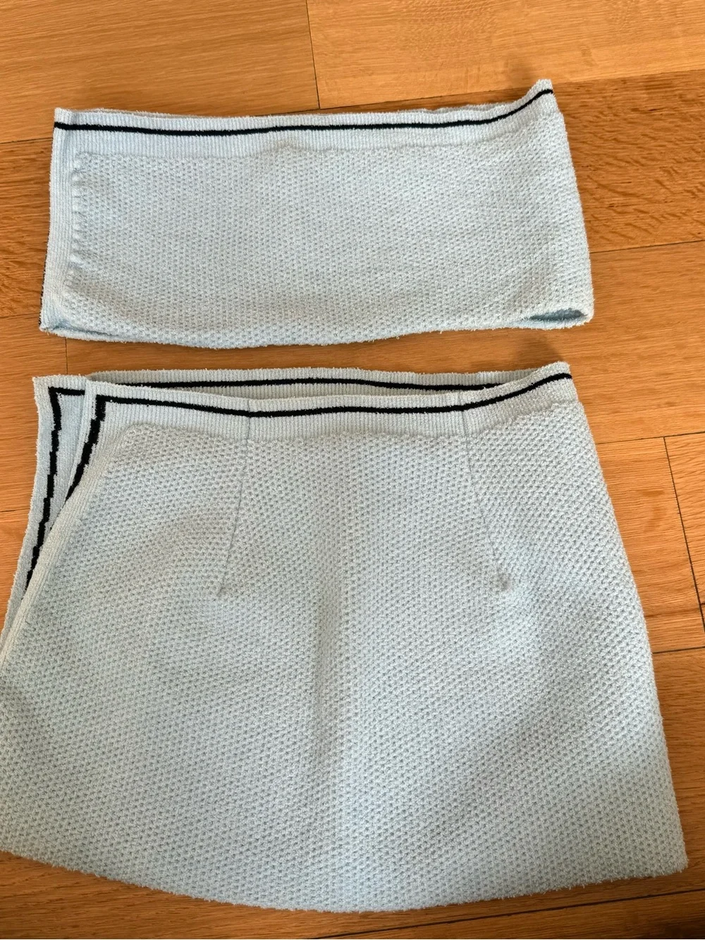 Jacquemus Sorbetto Blue Matching Skirt And Top Set